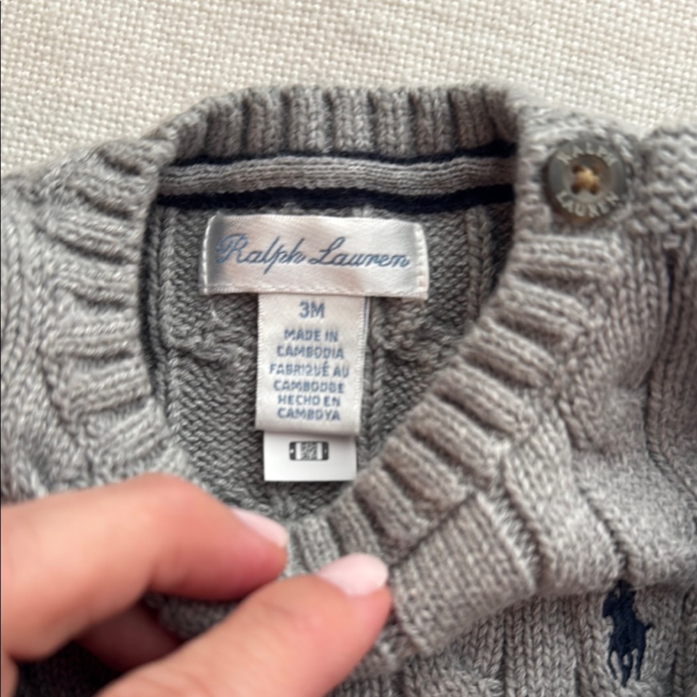 Ralph Lauren Gray Knit Sweater - Picture 2 of 4